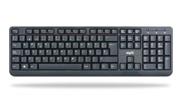 TECLADO MULTIMEDIA - USB - NEGRO - NS-KB27U - NISUTA